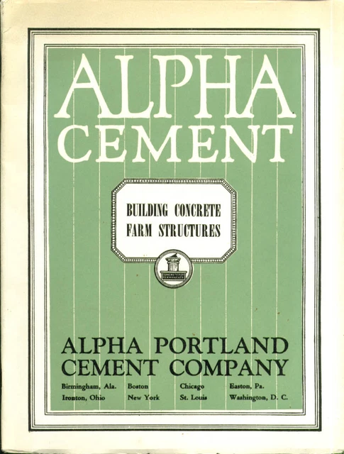 Building Concrete Farm Structures Alpha Cement 1952