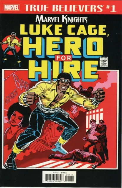 Luke Cage Hero for Hire #1  Marvel Comic Book  True Believers - 2018 NM