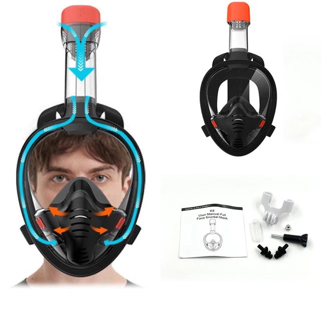 UNDERWATER SNORKELING FULL Face Diving Mask Anti Fog Scuba Swimming