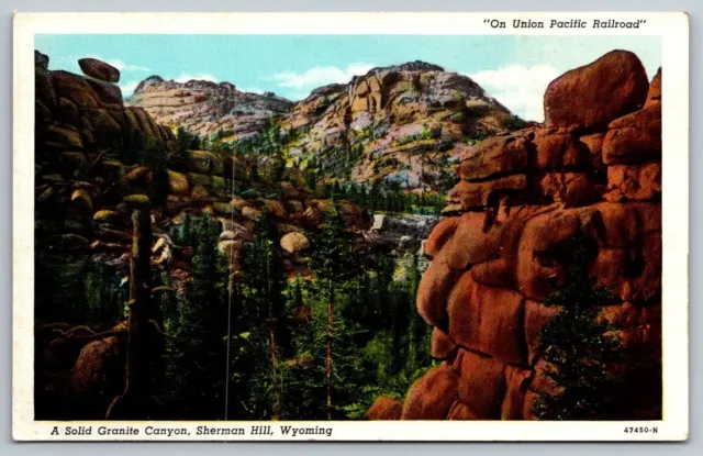 Railroad Postcard - Union Pacific RR - Sherman Hill, Wyoming