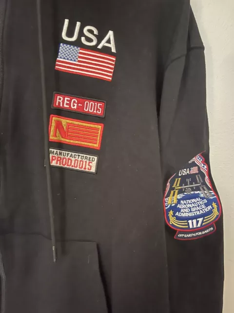 NASA - Hudson Outerwear Men's Full Zip Heavy Patches Embroidered Jacket Size "M” 3