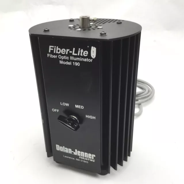 Dolan Jenner Model 190 Fiber-Lite Fiber Optic Illuminator, Input: 115VAC, Tested