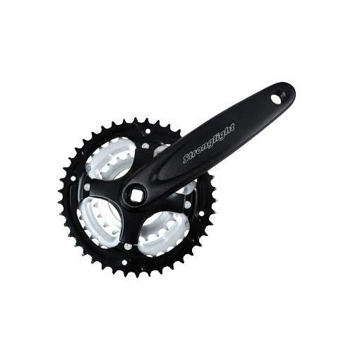 Pédalier VTT - Triple 42-34-24D - Alu Noir - 170 mm - Pare-chaîne