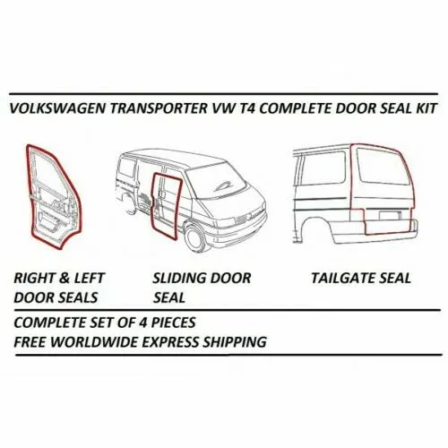 For Volkswagen Transporter 4 VW T4 Complete Door Seal Kit 1990-2003