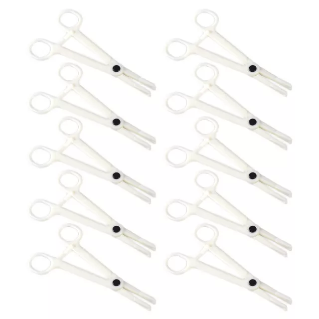 10 x Disposable Slotted Sponge Forceps Ear Navel Plier Body Piercing Clamp Tool