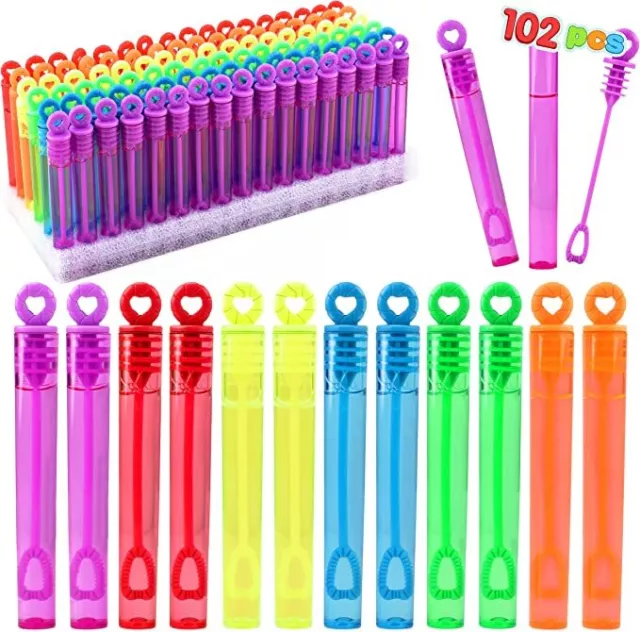 Mini Neon Party Bubbles for Kids - (Pack of 12) Bulk Bubble Wands and –