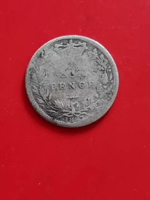 UK 1887 Sixpence