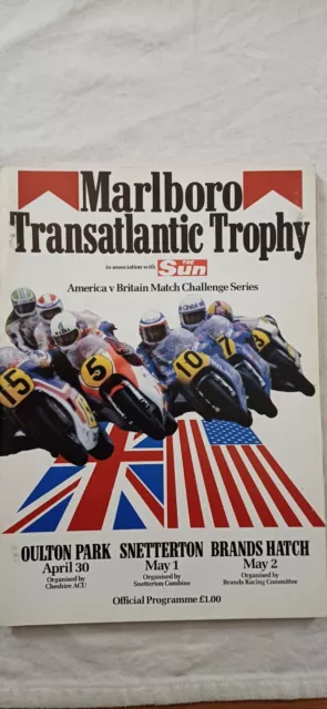 2 X Marlborough Transatlantic Trophy Brands Hatch And Oulton Park 1983