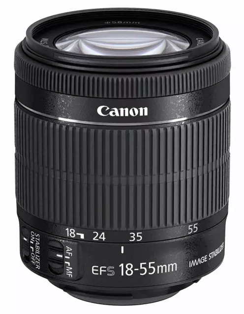 Canon Obiettivo Zoom Universale EF-S 18-55 mm 1:4.0-5.6 IS 58 mm STM BULK