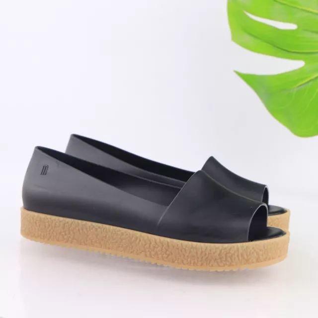 Melissa puzzle sales peep toe flats