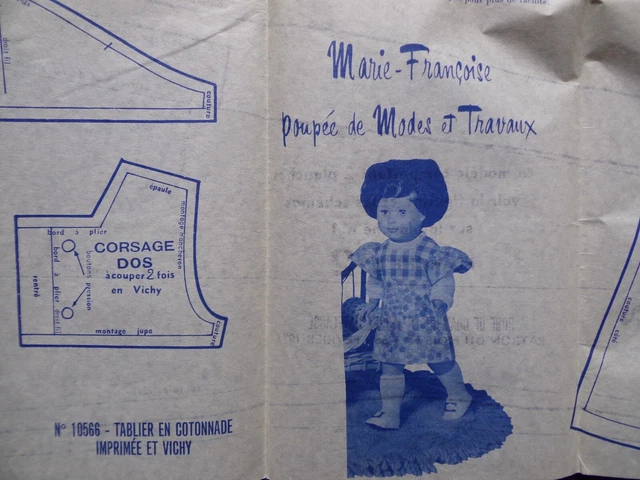 § PATRON MODES ET TRAVAUX poupée Marie Françoise 02/1973 EUR 6,00