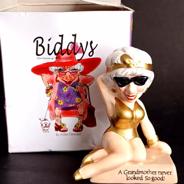 Biddys Figurines Sexy Grandmother Gold Bikini Mike Dowdall Little Old Biddy Meas