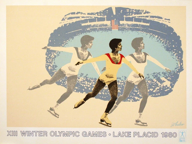 INSIGNE ÉPINGLE JEUX OLYMPIQUES ÉTATS-UNIS LAC PLACID 1980