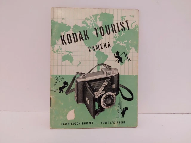 Kodak Tourist 1948 cámara plegable manual instrucciones consejos de especificaciones