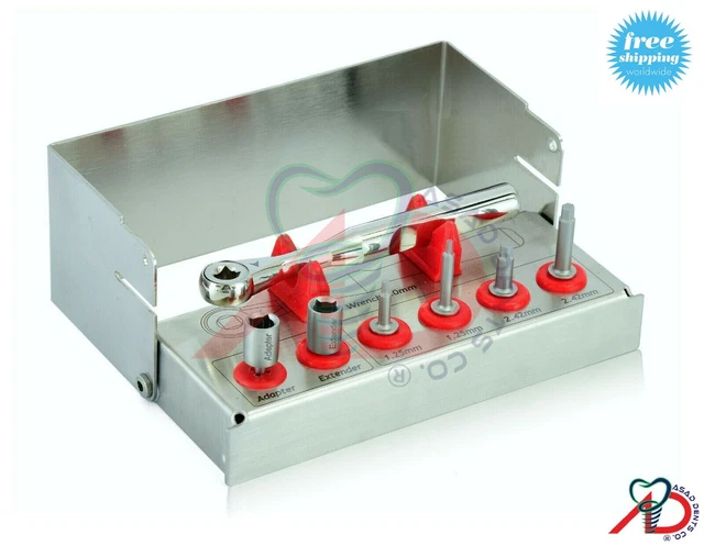 Dental Implant Mini Multi Hex Drivers Kit Long Short Ratchet Adapter Extender CE