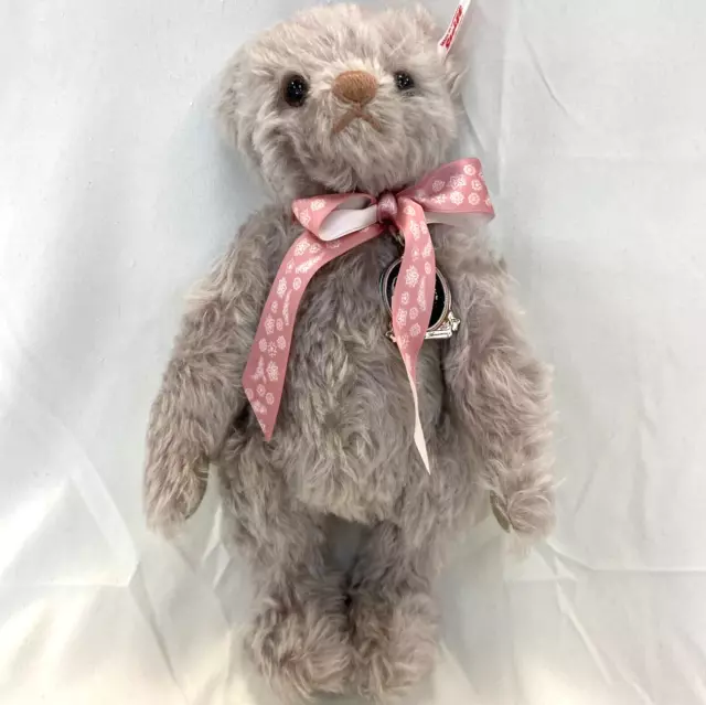 Steiff Danbury Mint Royal Platinum Wedding Jointed Mohair Bear Tags 690303 2017