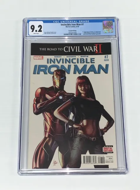 INVINCIBLE IRON MAN #7 CGC 9.2 Marvel Comics 2016 1st Appearance Riri Williams