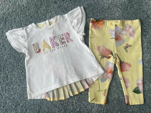 Ted Baker Baby Mädchen Top & Leggings Outfit Set - 3-6 Monate/68 cm