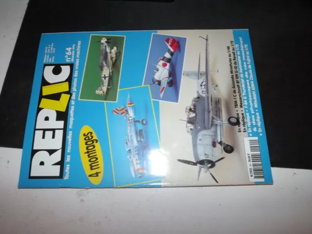 **ms Revue Replic n°64 Grumman TB 1 C Avenger - Bf 109 G 10 - F 84 G