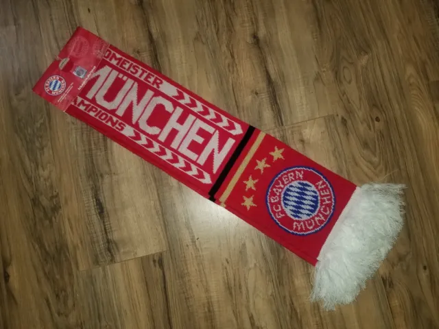 FC Bayern Munchen Soccer Official Scarf Made Germany NEW Vtg Champions Schal