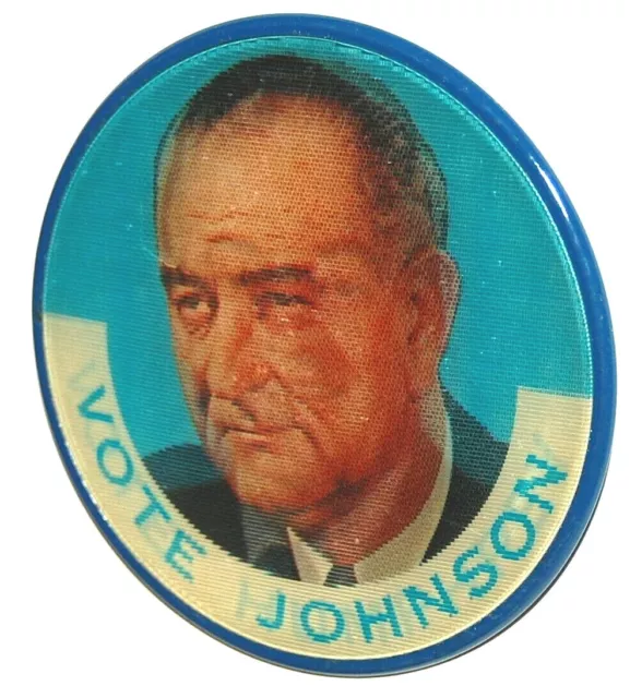 1964 LBJ LYNDON B JOHNSON VARI-VUE FLASHER HUMPHREY campaign pin pinback button