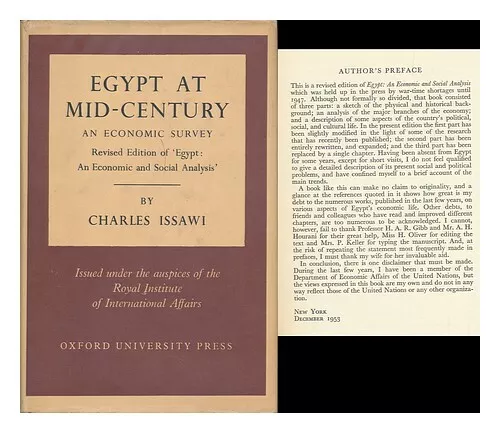 ISSAWI, CHARLES PHILIP Egypt At Mid-Century, an Economic Survey. Published under