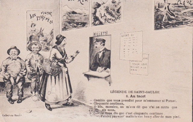 SAINT SAULGE Légendes n° 8 au tacot écrite 1922