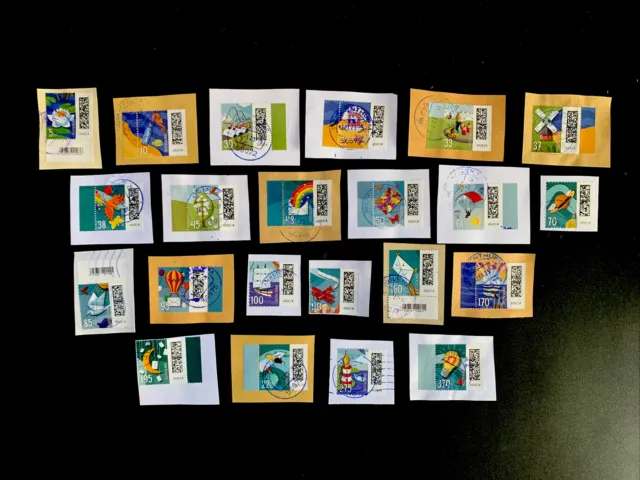 22 Briefmarken BRD DS Welt der Briefe, alle erschienenen Motive, gestempelt