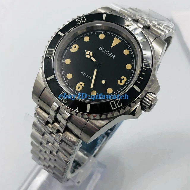 Rolex Submariner No Date Acciaio Ceramica Quadrante Nero Orologio Automatico Uomo 114060 in