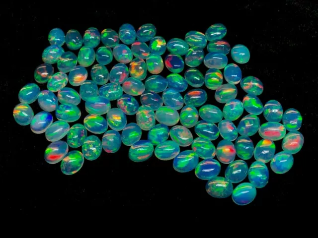 Opal cabochon Lot, AAA Top Grade Natural Opal cabochons, Welo Opal Cabochon 2