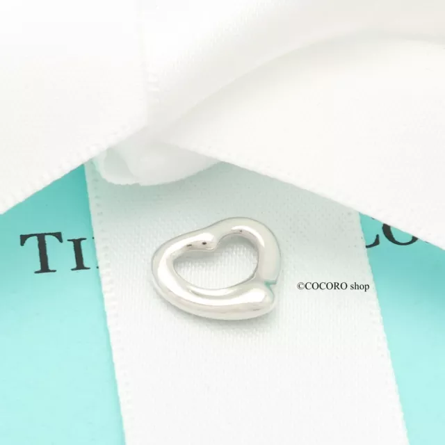 Tiffany & Co. Elsa Peretti 11mm Open Heart Charm Sterling Silver 925 w/Pouch