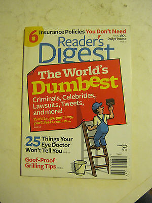 June/July 2011 Reader's Digest Magazine - The World's Dumbest... (MS-b32)
