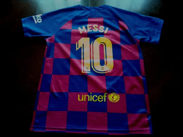 Boys Nike Messi Barcelona Home Football Jersey  Shirt 2019-2020 Young Size 26
