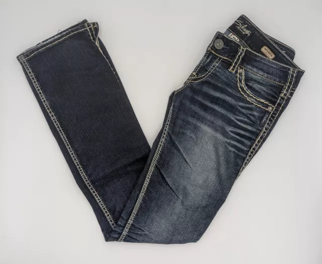 Silver Jeans Mckenzie Slim Bootcut Low Rise Navy Denim Jeans Women's Size 29 Y2K
