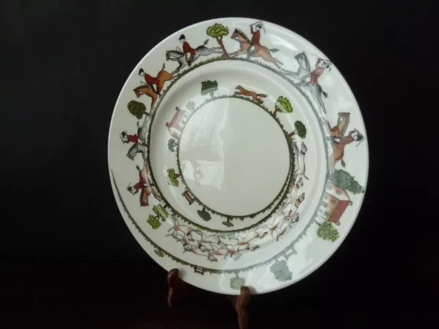 Crown Staffordshire Hunting Scene Horse 23cm Plate Dish Bone China Porcelain