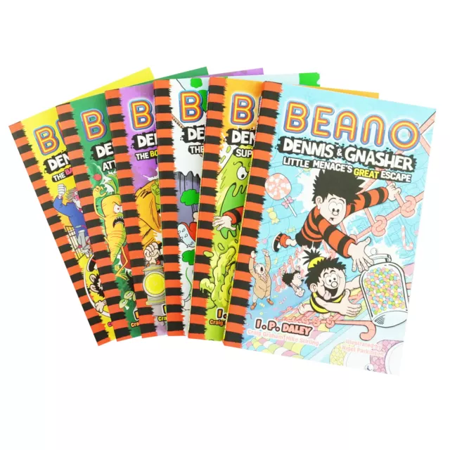 Beano Dennis & Gnasher by I. P. Daley 6 Book Collection - Ages 7-10 - Paperback