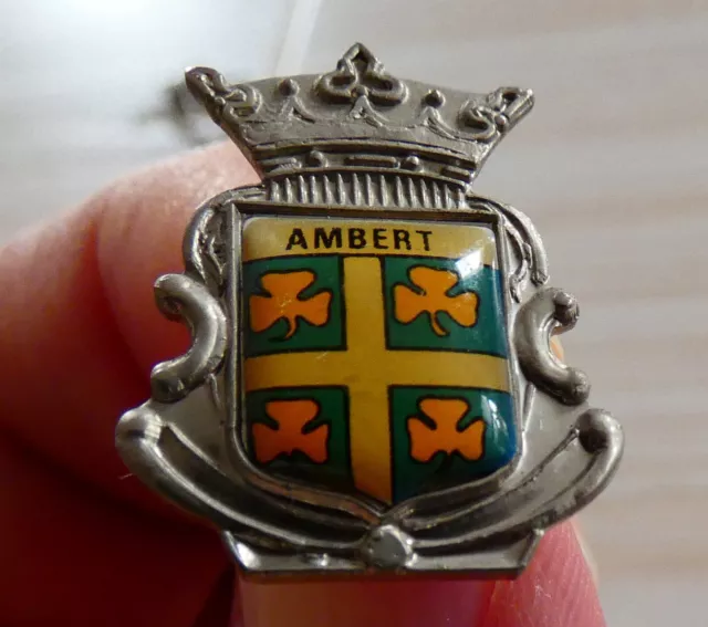 Pin's Blason Ecusson Couronne Armoirie Ville Village Ambert Puy De Dome