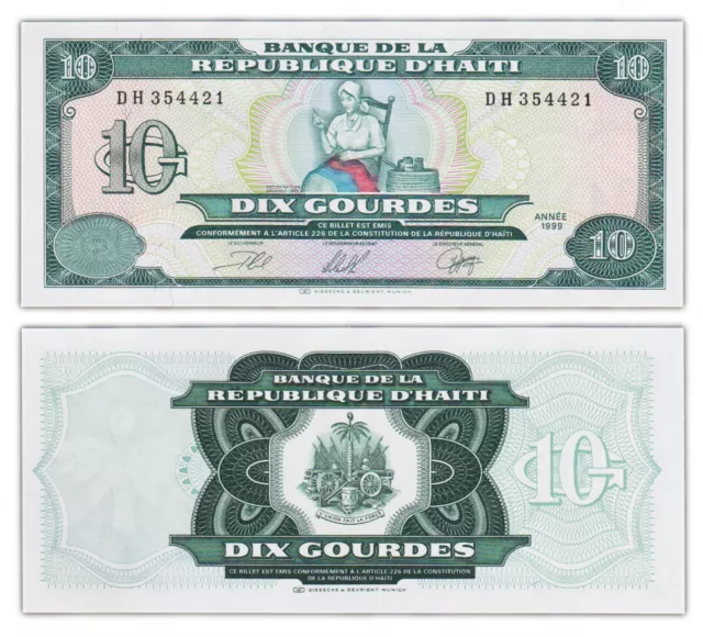 10 Gourdes 1999 Haiti [Neuf / Unc] P256