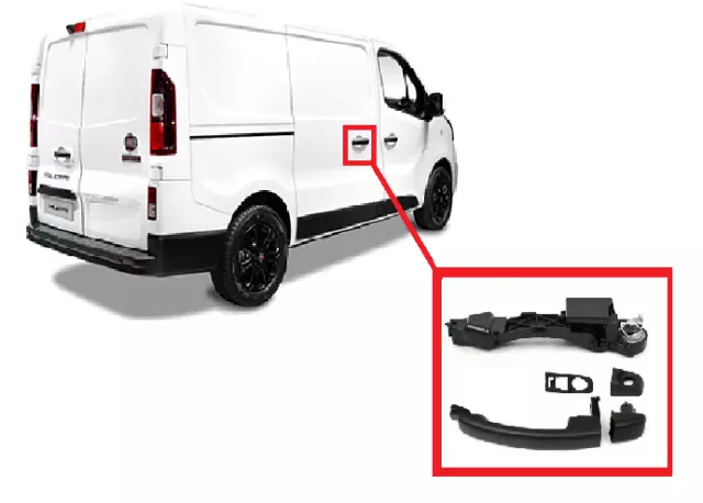 poignée et Mécanisme de porte Renault Trafic III Fiat Talento pour porte Latéral