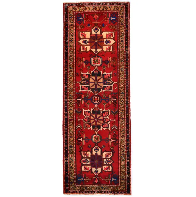 Hand-Knotted Tribal Geometric 3'6X9'9 Farmhouse Oriental Runner Rug Decor Carpet