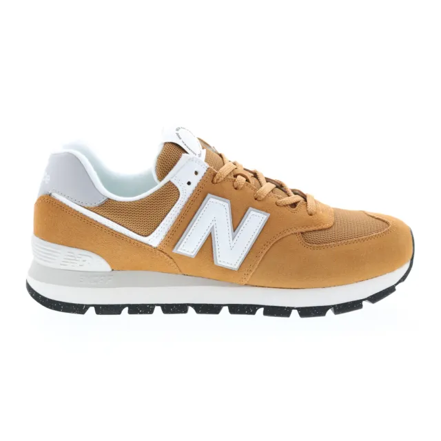 New Balance 574 ML574D2Z Mens Orange Suede Lace Up Lifestyle Sneakers Shoes
