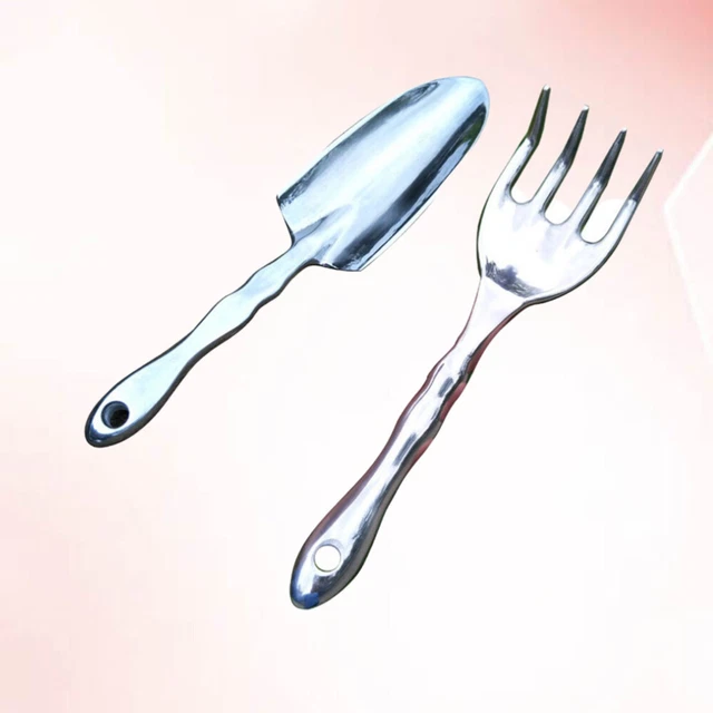 2pcs Assorted Gartengeräte Metall Topf Pflanzung Kelle Innen Boden Scoop 3