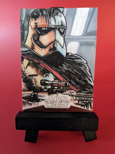 2015 Topps STAR WARS Force Awakens Sketch CAPTAIN PHASMA by Carlos Cabaleiro