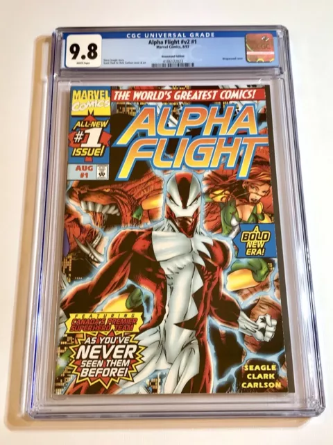 1998 Marvel Alpha Flight Volume 2 #1 Rare Newsstand Variant Low Pop Cgc 9.8 Wp
