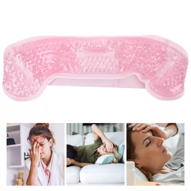 (Rose) Perles De Gel Hot Cold Pack Migraine Soulagement De La Douleur Tête Réut