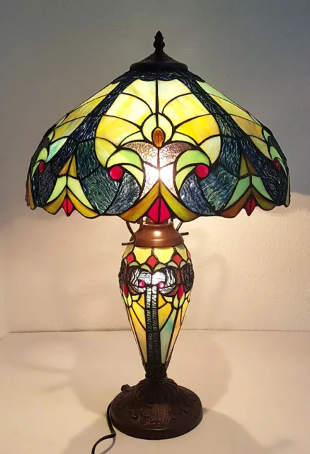 Stilarts Tiffany Stand Tisch Lampe Tischlampe Tischleuchte Tiffanylampe 60x41cm