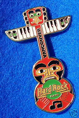 VANCOUVER PACIFIC NORTHWEST INDIAN TRIBAL TOTEM POLE GUITAR Hard Rock Cafe PIN PicClick
