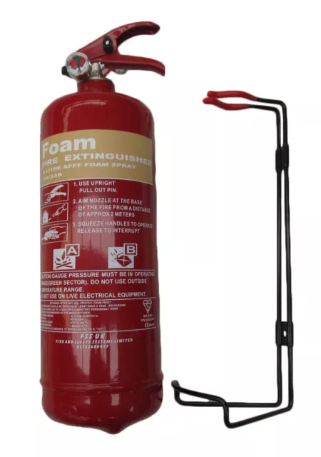 New 2 Litre Foam (Afff) Fire Extinguisher - British Standard Kitemark