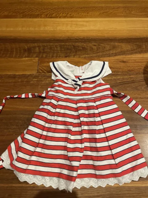 Baby Girl Nautical Sailor Dress Size 1 - 2