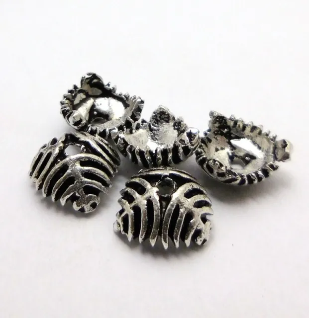 20 Pcs 10Mm Copper Bali Bead Cap Antique Sterling Silver Plated 670 Ful-512